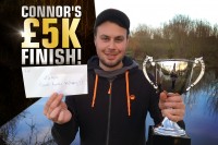 Connor won £5K in the Catch More Media League